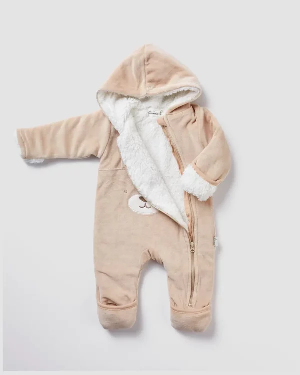 1-5-00106---2114 (1) מעיל אוברול קטיפה קפוצ׳ון דובי רוכסן | מוקה | לורנס