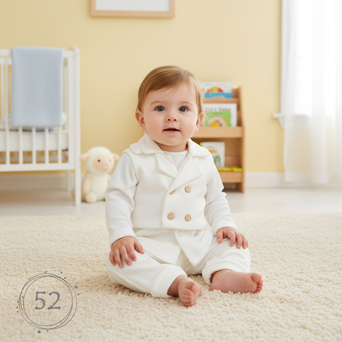 חליפת וסט 4 חלקים שמנת | ציפי דבש