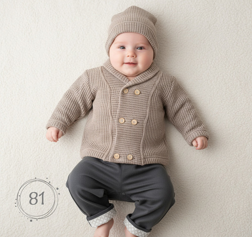 ff8e70ef4883d9165cf00e8044c6d9b2 חליפת בנים 3 חל' קרדיגן סריג - מוקה אפור | ציפי דבש