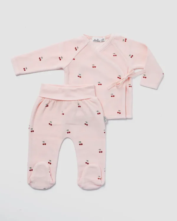 1-8-00022-3884 סט חליפת קטיפה דובדבנים -ורוד | לורנס