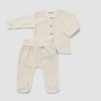 1-8-00049-3887 סט חליפת קטיפה כפתורים -קרם| לורנס