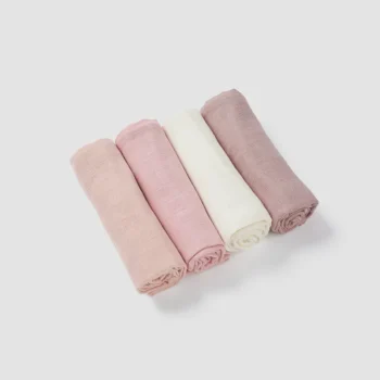 מארז 4 חיתולי טטרה -ורוד | לורנס