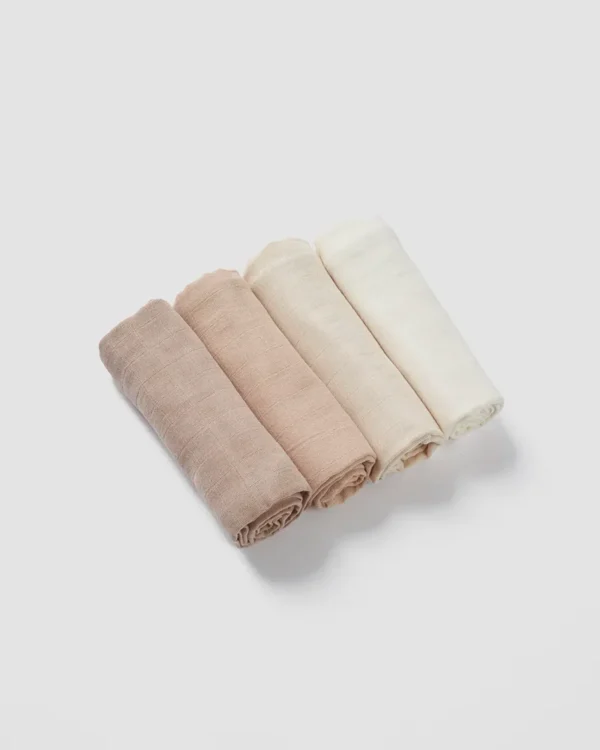 מארז 4 חיתולי טטרה -חום | לורנס