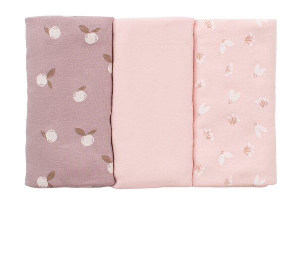 שליישית חיתולי טריקו דגם פירות –ורוד | צחית